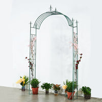 European Vintage Wrought Iron Garden Arch Trellis for Climbing Plants