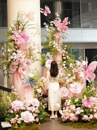 Monet Garden Artificial Rose Floral Arch for Wedding & Event Decor