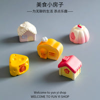 Miniature Cartoon Food House Figurines for Micro Landscape Decor