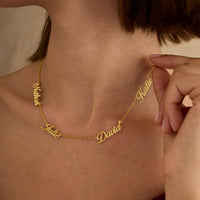 Personalized Stainless Steel Gold-Plated English Letter Name Necklace for Women