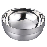 304 Stainless Steel Double-Layer Insulated Bowl for Home, Kids, and Adults - Anti-Scald & Drop-Resistant
