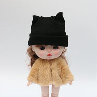 Zsiga 20cm Doll Clothes Cat Ear Hat for Plush Dolls BJD OB11