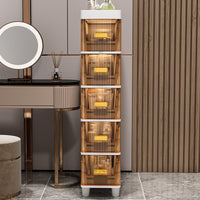 Slim Bathroom Storage Cabinet with Drawers - Multi-layer Kitchen Gap Organizer