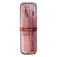 Multifunctional Portable Travel Wash Cup Set with Toothbrush Holder and Dispenser Bottles
