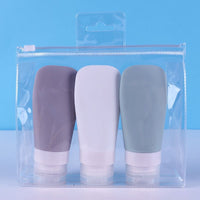 Portable Leak-Proof Silicone Travel Bottles for Cosmetics, Shampoo, Lotion - Press Pump Dispenser