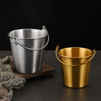 Korean Style 304 Stainless Steel Ice Bucket Snack Fried Chicken Fries Bucket