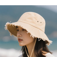 Women's Reversible Wide Brim Bucket Hat, UV Protection Sun Hat for Outdoor Travel