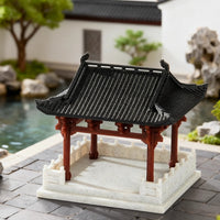 Miniature Chinese Courtyard Pavilion Ornament for Fish Tank Landscaping