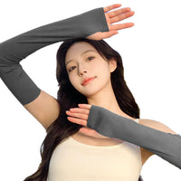 UV Protection Ice Silk Arm Sleeves for Women - Lightweight Sun Protection for Driving & Outdoor Activities