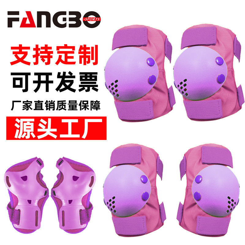Kids' Protective Gear Set for Balance Bike, Skateboard, and Roller Skating - 6 Pieces with Rivets
