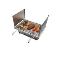 Portable Stainless Steel Folding BBQ Grill for Outdoor Camping and Home Use