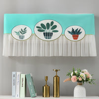 Cartoon Air Conditioner Dust Cover with Wind Deflector for Wall-Mounted Units, All-Season Protection, No Need to Remove When Starting