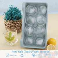 Large Sphere Ice Cube Tray with Lid for Whiskey and Cocktails, Food-Grade Silicone