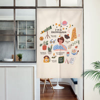 Japanese Style Kitchen Doorway Curtain Half-Curtain for Oil Fume Protection and Room Divider