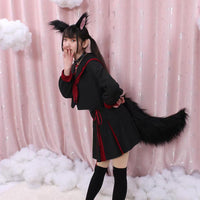 Handmade Faux Fur Animal Tail Cosplay Accessory - Fox and Wolf Styles
