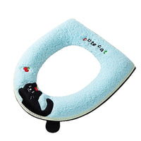 Toilet Seat Cover with Zipper, Cute European Style, Thickened, Waterproof, All-Season Universal for Home