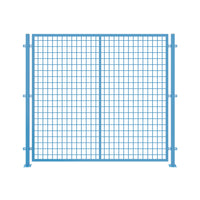 Industrial Warehouse Safety Fence Panel, Mobile Indoor Equipment Partition, Wire Mesh Guardrail