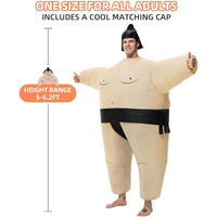 Inflatable Sumo Wrestler Costume for Adults and Kids - Funny Halloween Fancy Dress