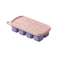 Baby Food Freezer Tray Silicone Ice Cube Mold with Lid for Purees and Solids - BPA Free