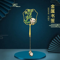 Chengdu Panda Bookmark with Tassel and Gift Box, Cute Chinese Style Metal Bookmark for Book Lovers, Souvenir Gift