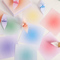 Gradient Blush Handmade Origami Paper Cranes Square Folding Paper Craft Kit