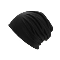 Unisex Solid Color Slouchy Beanie Hat Double-Layer Thin Knit Warm Cap