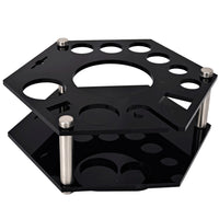 Acrylic Cocktail Shaker Tool Tray Wine Rack Black Plexiglass Stand