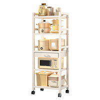 Slim Kitchen Storage Rack with Adjustable Shelves and Drawers for Narrow Gaps