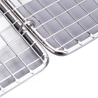 Stainless Steel BBQ Grilling Basket with Handle for Fish and Vegetables