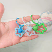 Acrylic Star Keychain with Bell Charm for Bags and Accessories
