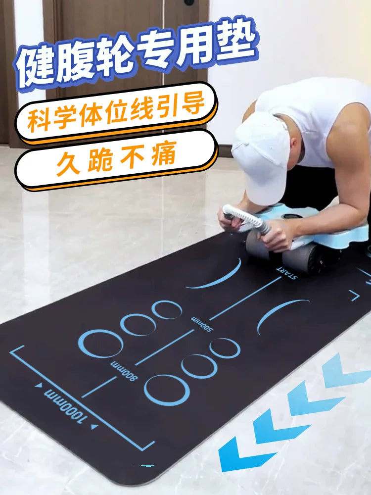 Ab Roller Wheel Mat & Knee Pad Set for Core Workout, Yoga, and Fitness Training