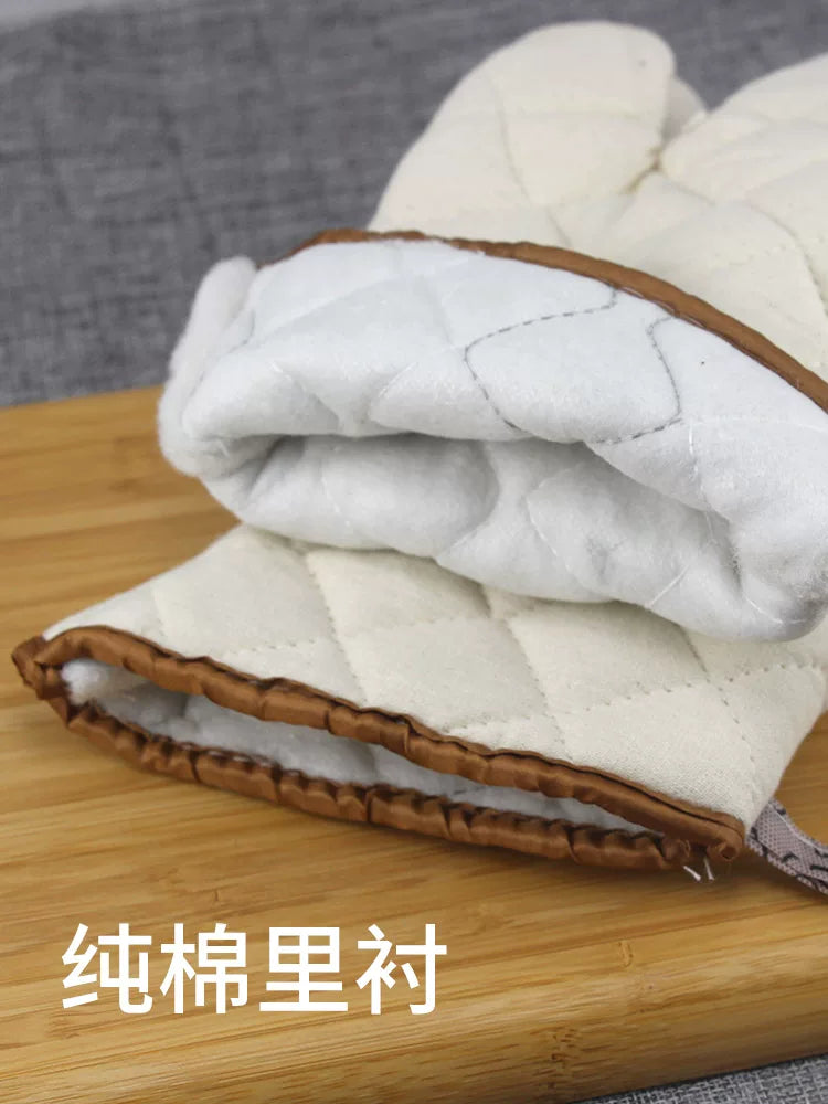 Oven Mitts Heat Resistant Silicone Kitchen Gloves for Baking Grilling Cooking