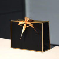 Gift Packaging Paper Bags with Bow Tie Handles, Customizable Logo Shopping Bags