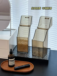 Acrylic Dustproof Makeup Brush Holder with Lid for Vanity Table