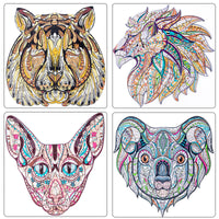 Irregular Wooden Animal Jigsaw Puzzle for Adults, High Difficulty Stress Relief Toy