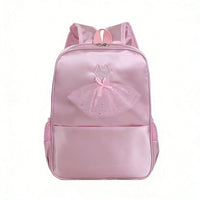 Girls' Ballet Dance Backpack with Lace Trim - Kids' Shoulder Bag for Dance Class & Storage