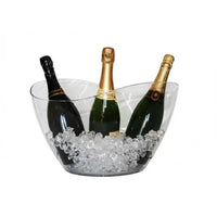 8L Wavy Clear PS Ice Bucket for Bar KTV Parties