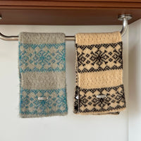 Alpaca Wool Blend Snowflake Knit Scarf for Men and Women, Warm Winter Accessory