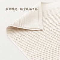 Hotel & Home Bathroom Absorbent Cotton Bath Mat, Machine Washable Non-Slip Floor Mat