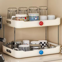 Desktop Cup Holder Cream Style Tea Cup Water Cup Storage Rack Home Cream Style Drain Tray High-Value Multi-layer Drain Rack