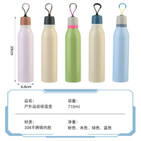 Kids' Insulated Water Bottle with Straw - Portable Stainless Steel Thermos for School, Sports, and Travel