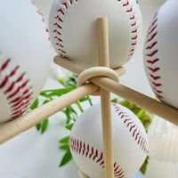 DIY Wooden Baseball Bat and Ball Display Rack - Detachable Storage Organizer
