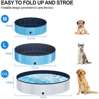 Foldable PVC Pet Swimming Pool for Dogs and Cats, Portable Bathing Tub