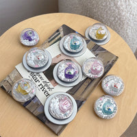 Korean Pop-Up Phone Grip with Magnetic Mount and Stand, Bubble Tea Design