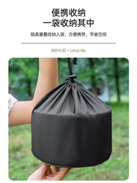 Portable Outdoor Camping Cookware Set with Kettle, Frying Pan, and Pot