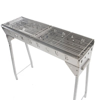 Outdoor Foldable Stainless Steel BBQ Grill for Home Use, Portable Charcoal Smoker for Patio Camping