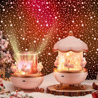 Wanhu Rotating Princess House Night Light Projector for Girls, Eye-Caring LED Lamp with Music Box Function
