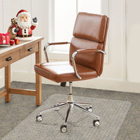 PVC Chair Mat for Carpeted Floors, Square, Waterproof, Anti-Slip Office Floor Protector with Studs