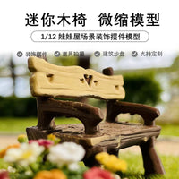 Miniature Park Bench Sofa for Micro Landscape Dollhouse Decor