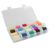 20 Colorful Polyester Sewing Thread Spools for Household 505 Sewing Machines with Storage Box